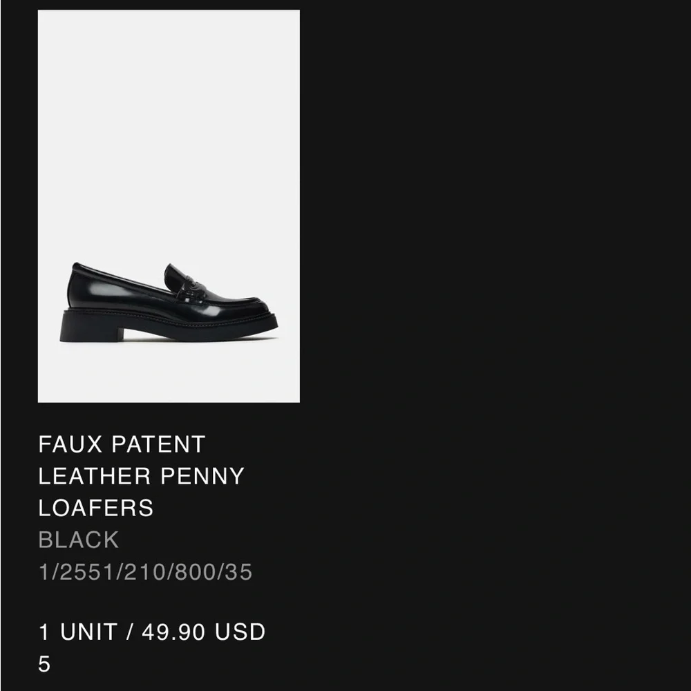 Zara Chunky Loafers Size 5 - Picture 7 of 7